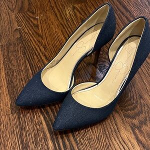 Jessica Simpson jean heels